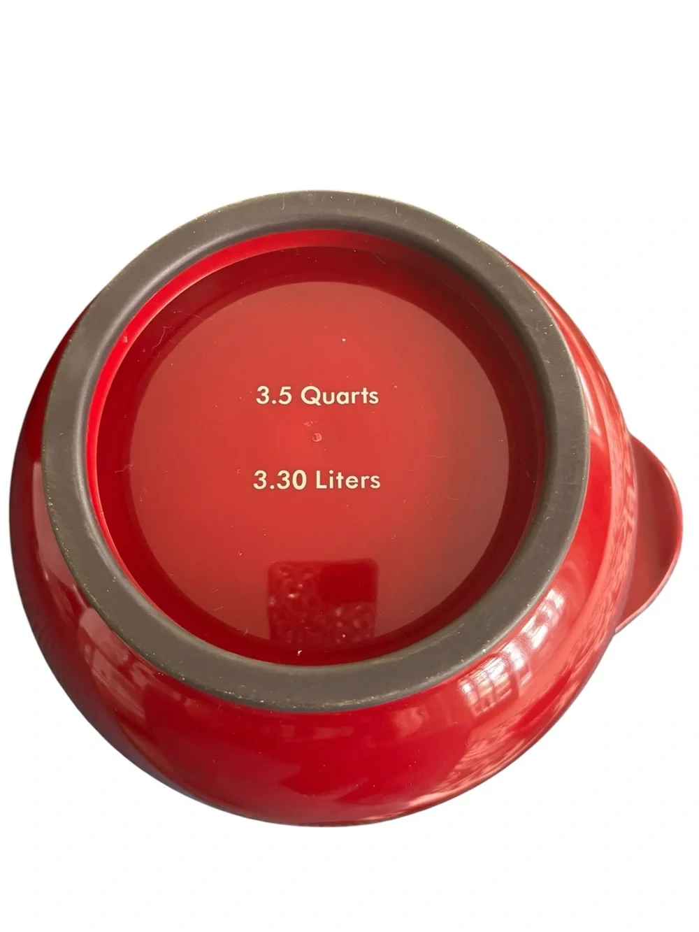 KitchenAide Set of 3 Nesting Bowls Spouts Gripper Bottom Dark Red 2.5~3.5~4.5QT